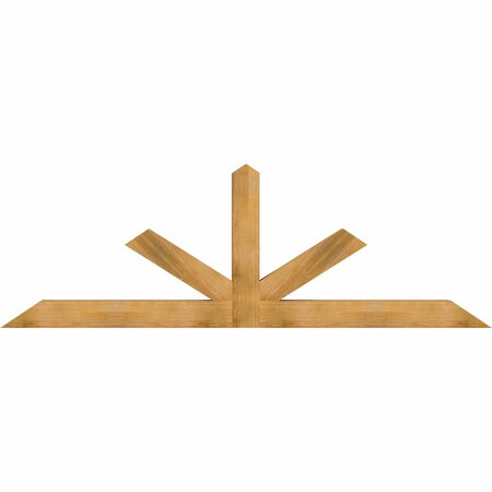 Ekena Millwork Saratoga Rough Sawn Timber Gable Bracket, Western Red Cedar, 108"W x 36"H x 6"D x 6"F, 8/12 Pitch GBW108X36X0606SAR00RWR